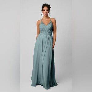 Kennedy‎ Blue Bridesmaid/Prom Dress * Floor Length * Deep Sea * Formal Gown